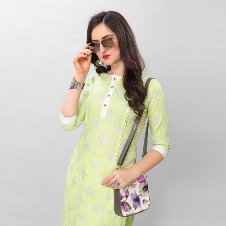 Krisha 223 Fancy Ethnic Wear Straight Cut South Cotton Kurti Collection